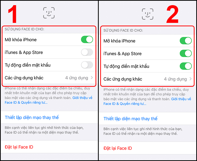 Lỗi Face ID không hoạt động trong App Store