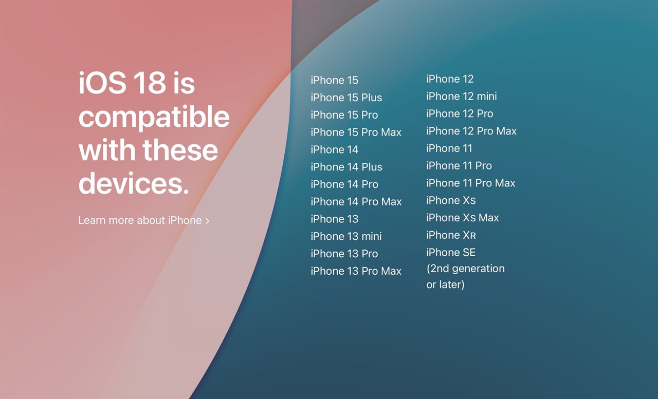 Các Thiết Bị Được Cập Nhật iOS 18.4