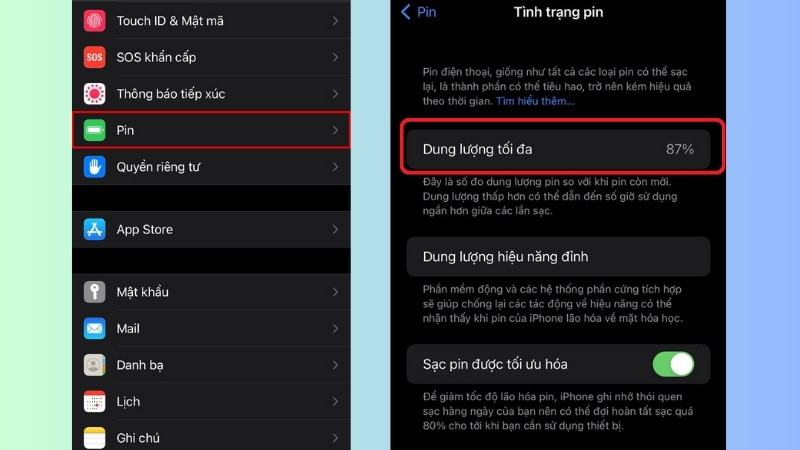 Cách kiểm tra pin iPhone khi mua máy cũ