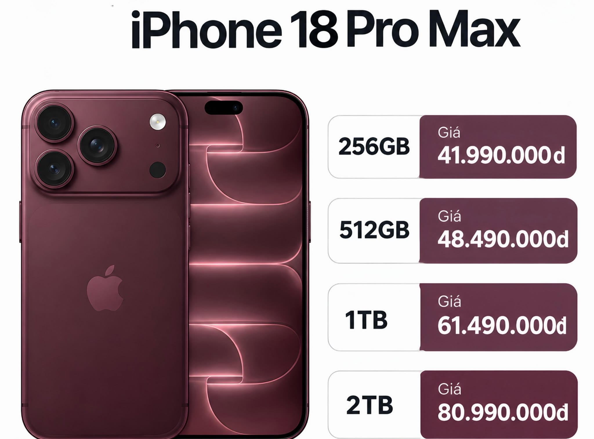 Giá iPhone 18 Pro Max tại Thanh Hóa Giá iPhone 18 Pro Max tại Thanh Hóa