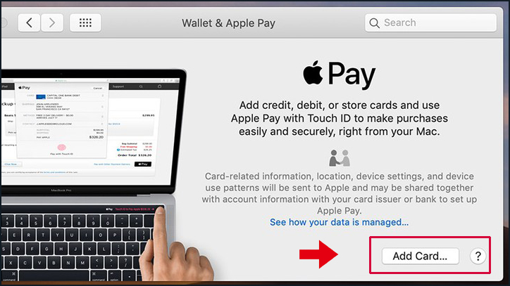 Thiết lập Apple Pay trên iMac hoặc MacBook