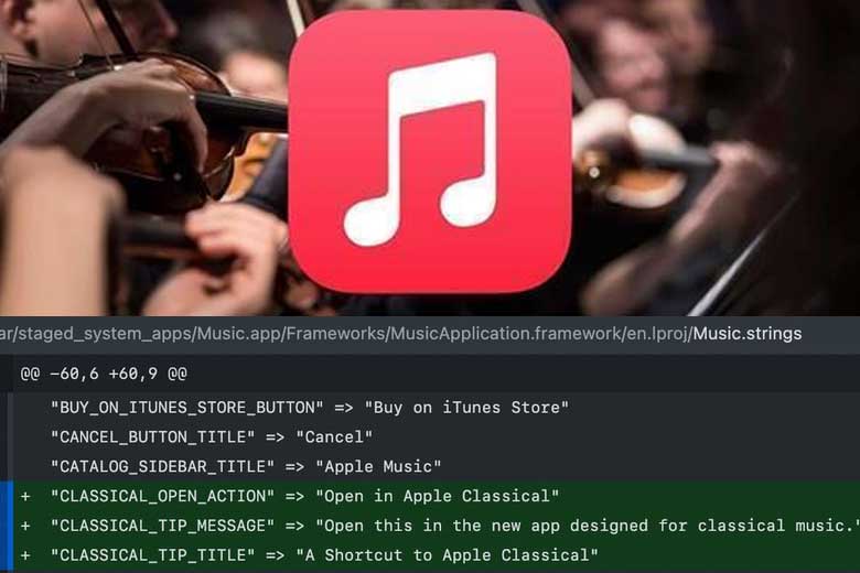 Một đoạn mã rò rỉ cho thấy iOS 15.5 sắp tới sẽ có sẵn ứng dụng nghe nhạc cổ điển mới từ Apple