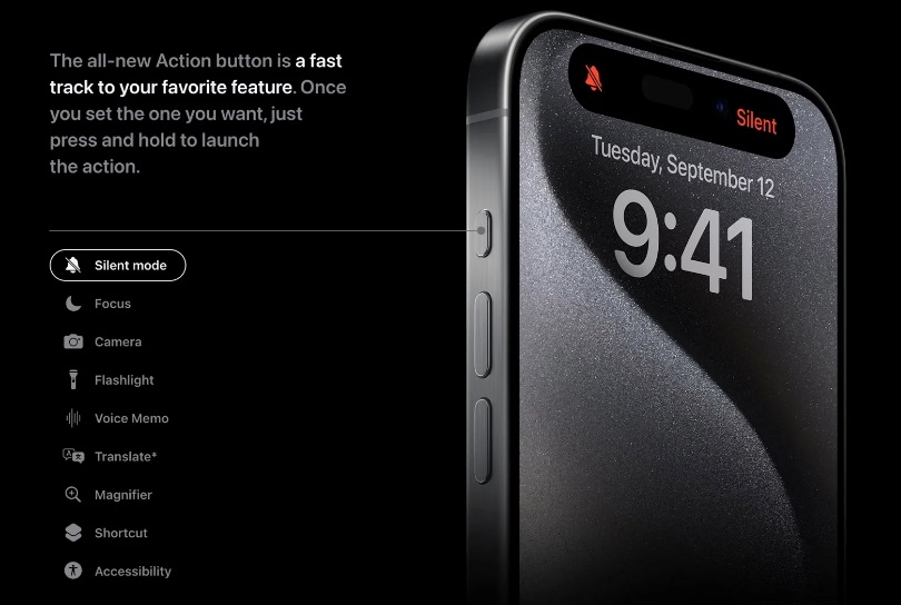 iPhone 15 Pro sử dụng Action button