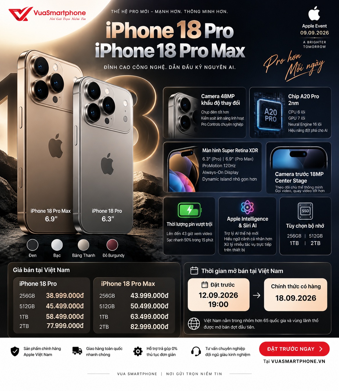 iPhone 18 Pro ra mắt với thiết kế quen thuộc nhưng được nâng cấp mạnh iPhone 18 Pro ra mắt với thiết kế quen thuộc nhưng được nâng cấp mạnh