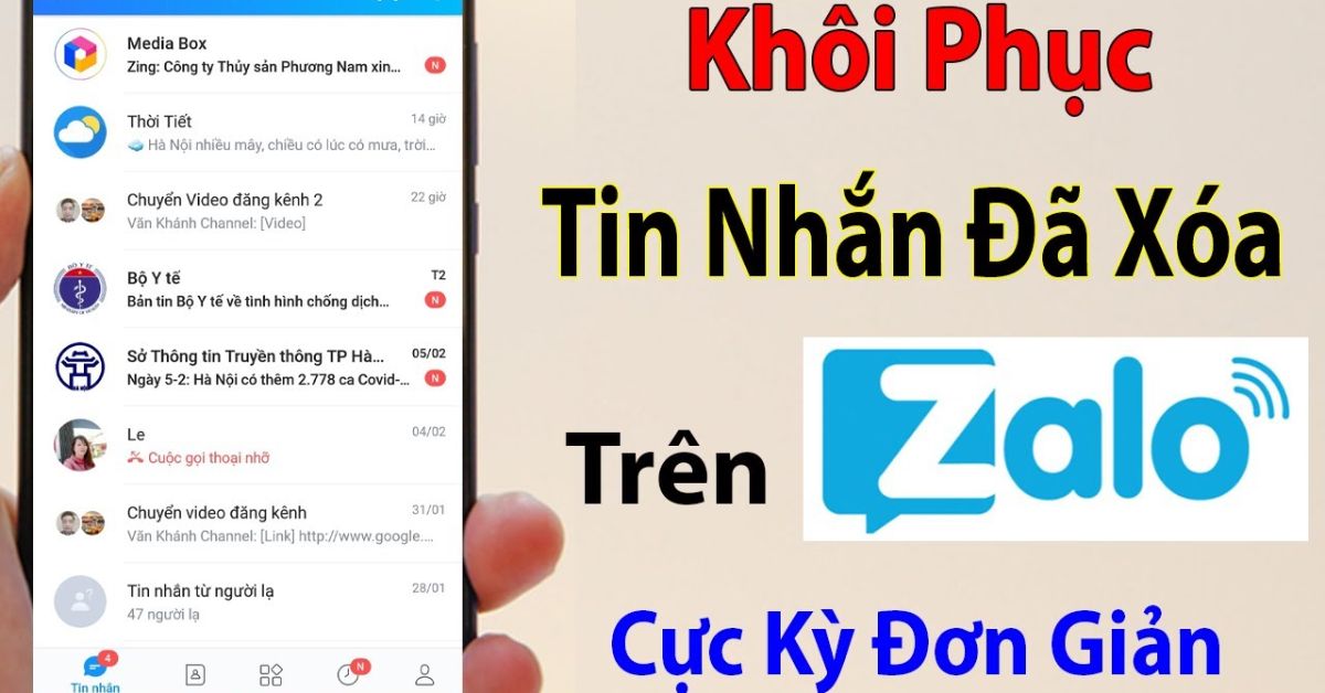 Cách khôi phục tin nhắn Zalo cực đơn giản ai cũng làm được