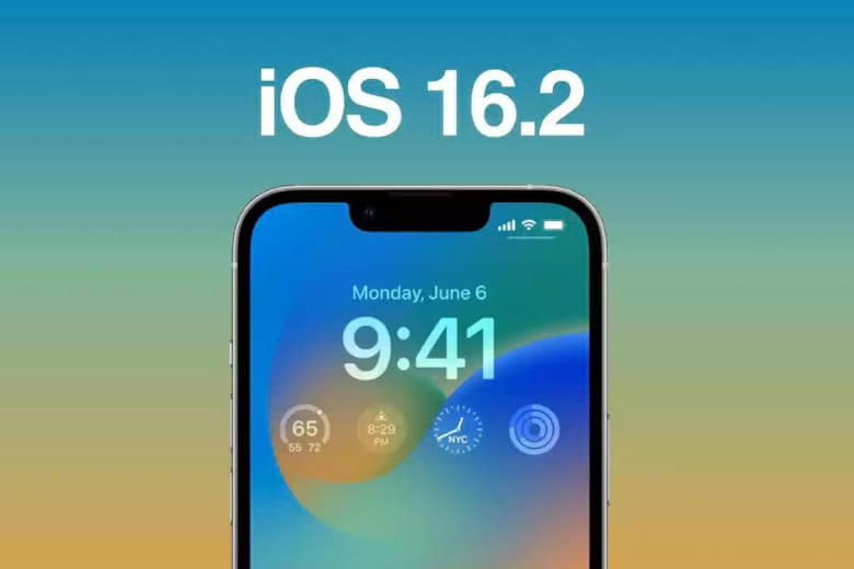 Màn hình khóa ios 16.2