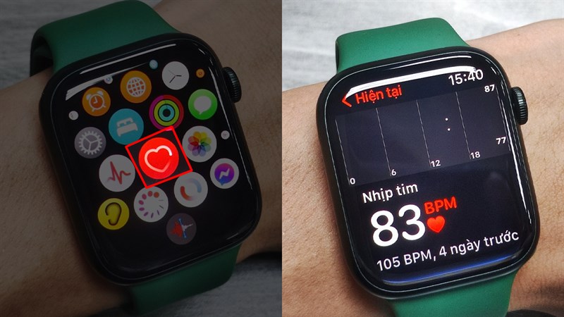 đo nhịp tim trên apple watch 7