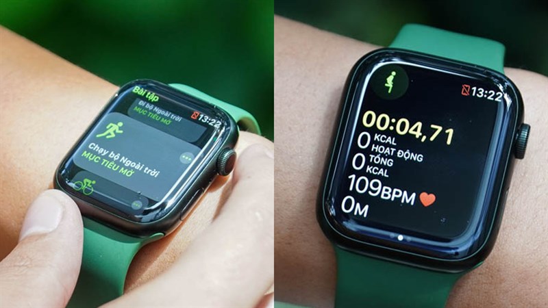 sử dụng các chế độ luyện tập trên apple watch series 7