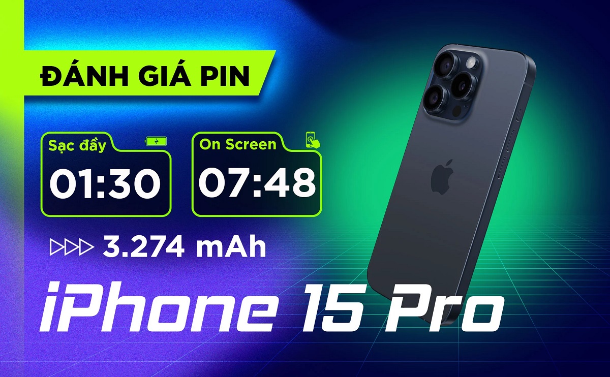 Đánh giá pin iPhone 15 Pro